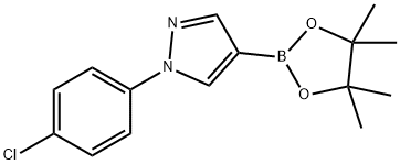 1-(4-氯苯基)-4-(4,4,5,5-四甲基-1,3,2-二氧硼杂环戊烷-2-基)-1H-吡唑, 1402174-37-1, 结构式