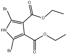 1H-Pyrrole-3,4-dicarboxylic acid, 2,5-dibromo-, 3,4-diethyl ester Struktur