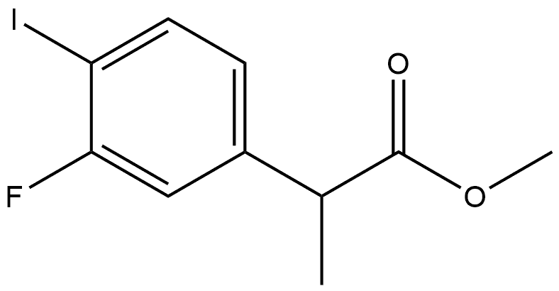 Benzeneacetic acid, 3-fluoro-4-iodo-α-methyl-, methyl ester 结构式