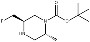 tert-butyl (2R,5R)-5-(fluoromethyl)-2-methylpiperazine-1-carboxylate Struktur