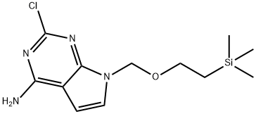 2-氯-7-[[2-(三甲基硅基)乙氧基]甲基]-7H-吡咯并[2,3-D]嘧啶-4-胺, 1404299-65-5, 结构式