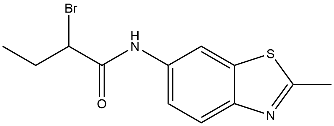 2-Bromo-N-(2-methyl-6-benzothiazolyl)butanamide,1405879-35-7,结构式