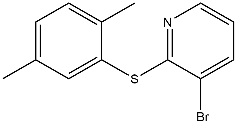 3-Bromo-2-[(2,5-dimethylphenyl)thio]pyridine 结构式