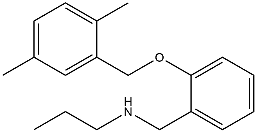 2-[(2,5-Dimethylphenyl)methoxy]-N-propylbenzenemethanamine Struktur