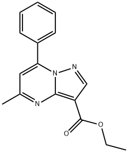 Pyrazolo[1,5-a]pyrimidine-3-carboxylic acid, 5-methyl-7-phenyl-, ethyl ester 结构式