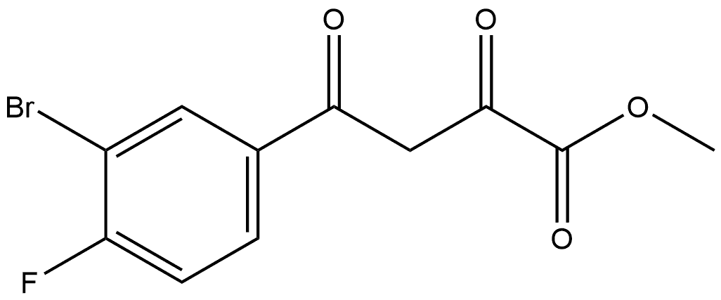 4-(3-溴-4-氟苯基)-2,4-二氧代丁酸甲酯, 1407440-25-8, 结构式