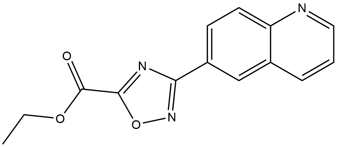 Ethyl 3-(6-Quinolyl)-1,2,4-oxadiazole-5-carboxylate Structure