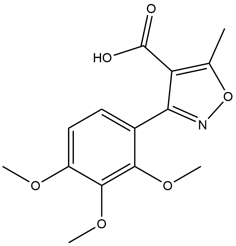 5-Methyl-3-(2,3,4-trimethoxyphenyl)isoxazole-4-carboxylic Acid Structure