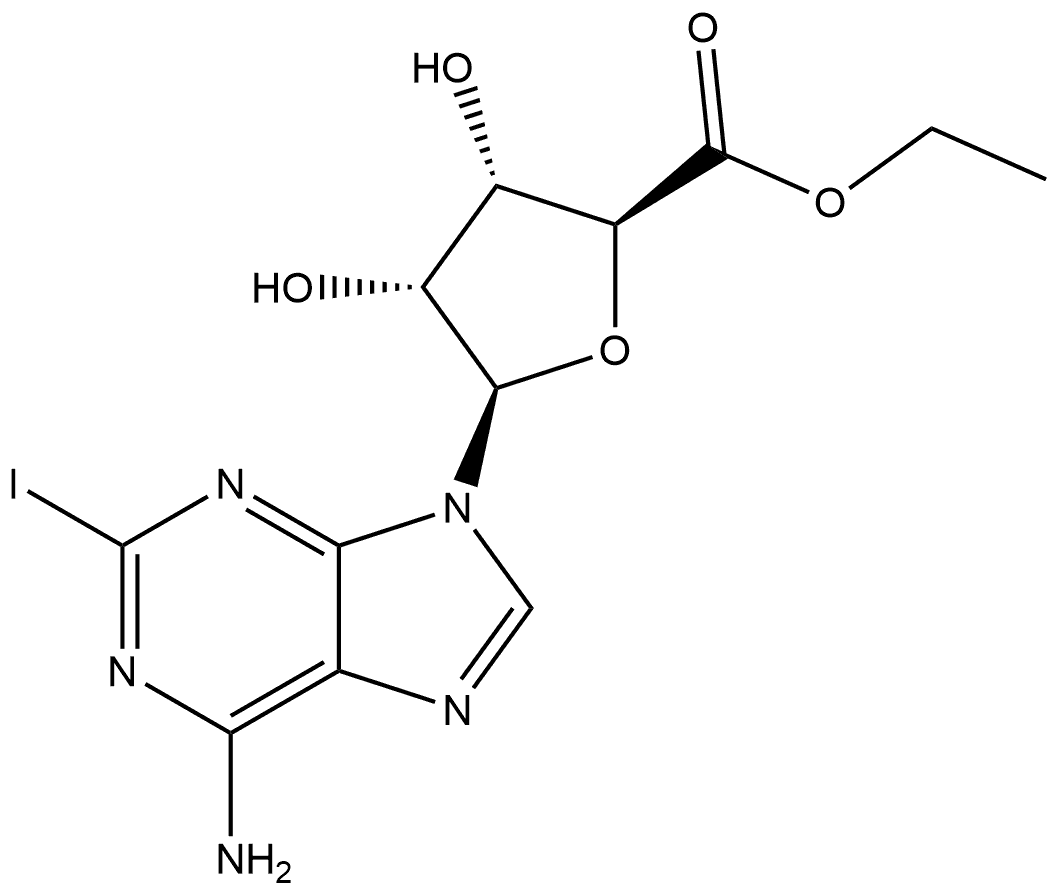 β-D-Ribofuranuronic acid, 1-(6-amino-2-iodo-9H-purin-9-yl)-1-deoxy-, ethyl ester