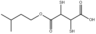 Butanedioic acid, 2,3-dimercapto-, 4-(3-methylbutyl) ester Structure