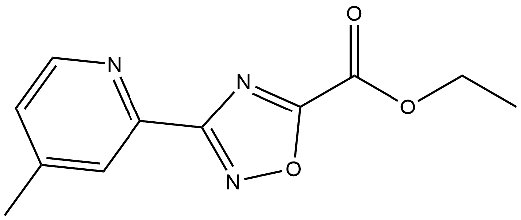Ethyl 3-(4-Methyl-2-pyridyl)-1,2,4-oxadiazole-5-carboxylate Structure