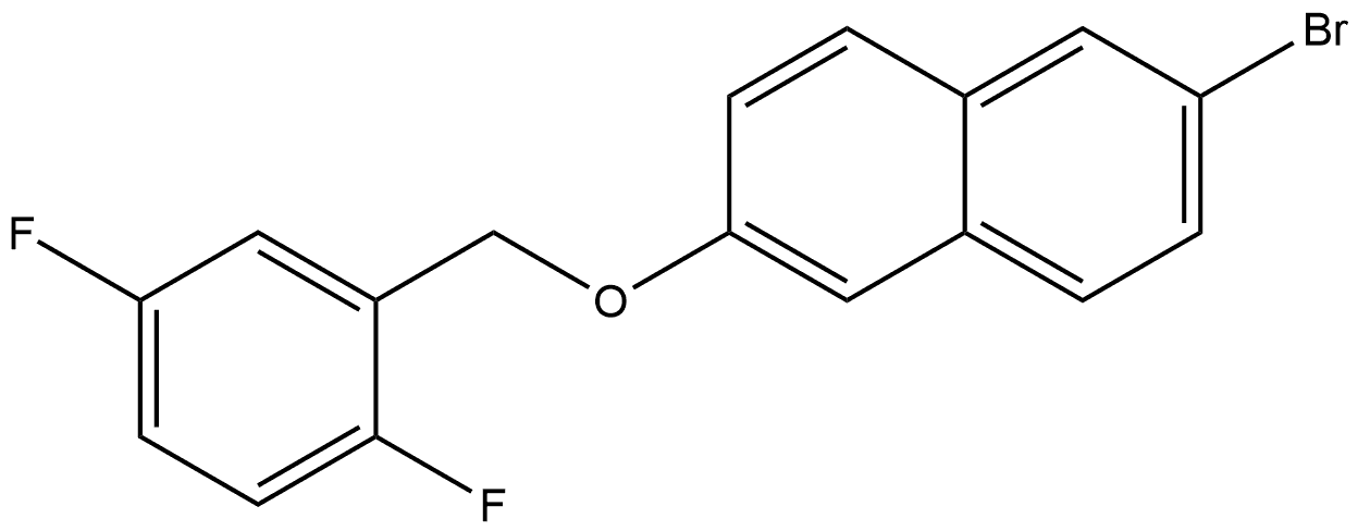 2-Bromo-6-[(2,5-difluorophenyl)methoxy]naphthalene 结构式