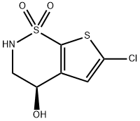 2H-Thieno[3,2-e]-1,2-thiazin-4-ol, 6-chloro-3,4-dihydro-, 1,1-dioxide, (4R)- Struktur