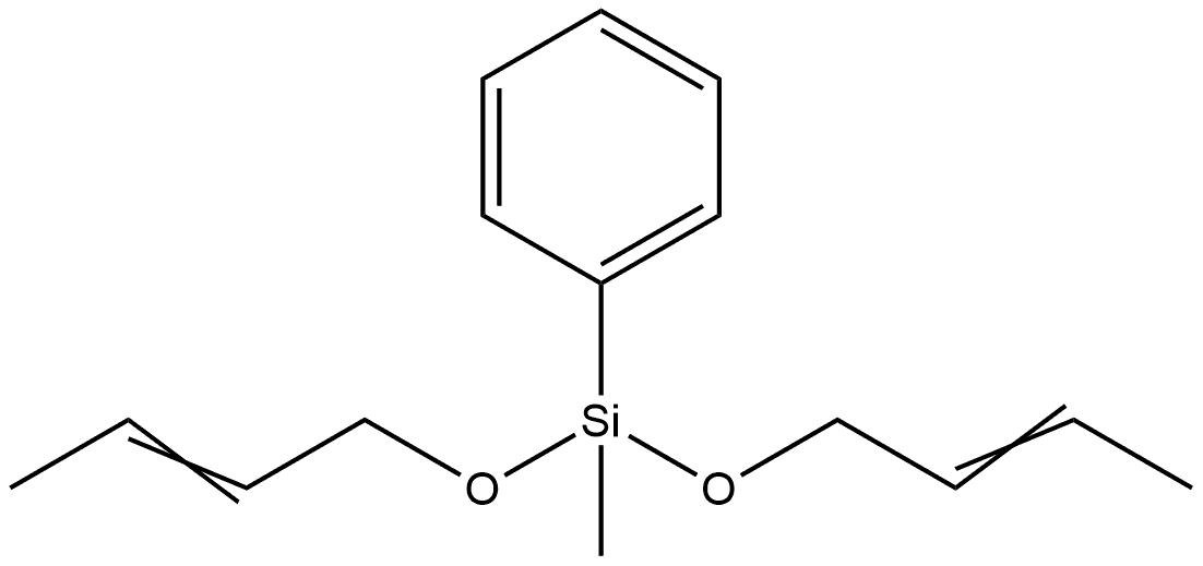 Benzene, [bis(2-buten-1-yloxy)methylsilyl]- Structure