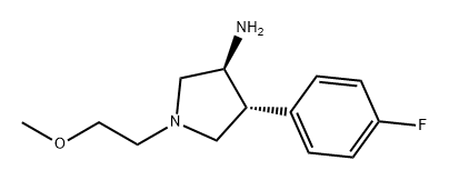(3S,4R)-4-(4-fluorophenyl)-1-(2-methoxyethyl)pyrrolidin-3-amine,1414567-56-8,结构式