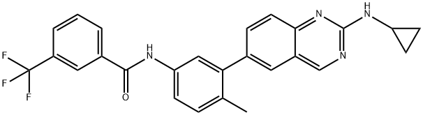 Benzamide, N-[3-[2-(cyclopropylamino)-6-quinazolinyl]-4-methylphenyl]-3-(trifluoromethyl)-|化合物 T24098