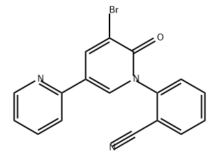 Benzonitrile, 2-(5'-bromo-6'-oxo[2,3'-bipyridin]-1'(6'H)-yl)- Struktur
