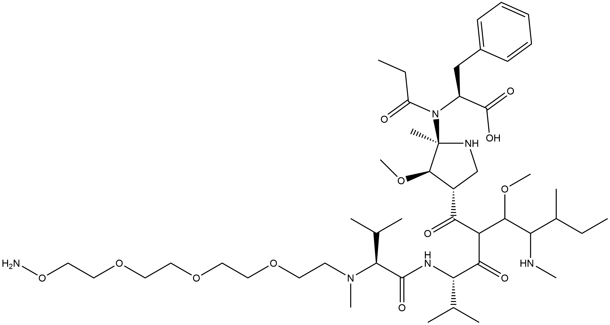 PEG4-aminooxy-MMAF, 1415246-35-3, 结构式