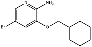 5-Bromo-3-cyclohexylmethoxy-pyridin-2-ylamine 化学構造式