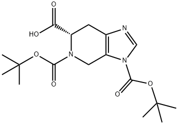 3H-Imidazo[4,5-c]pyridine-3,5,6(4H)-tricarboxylic acid, 6,7-dihydro-, 3,5-bis(1,1-dimethylethyl) ester, (6S)- Struktur