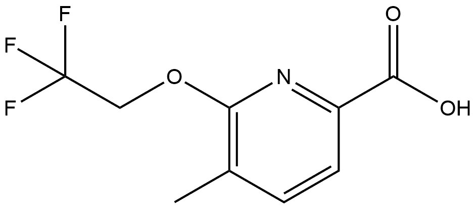 5-Methyl-6-(2,2,2-trifluoroethoxy)-2-pyridinecarboxylic acid Structure