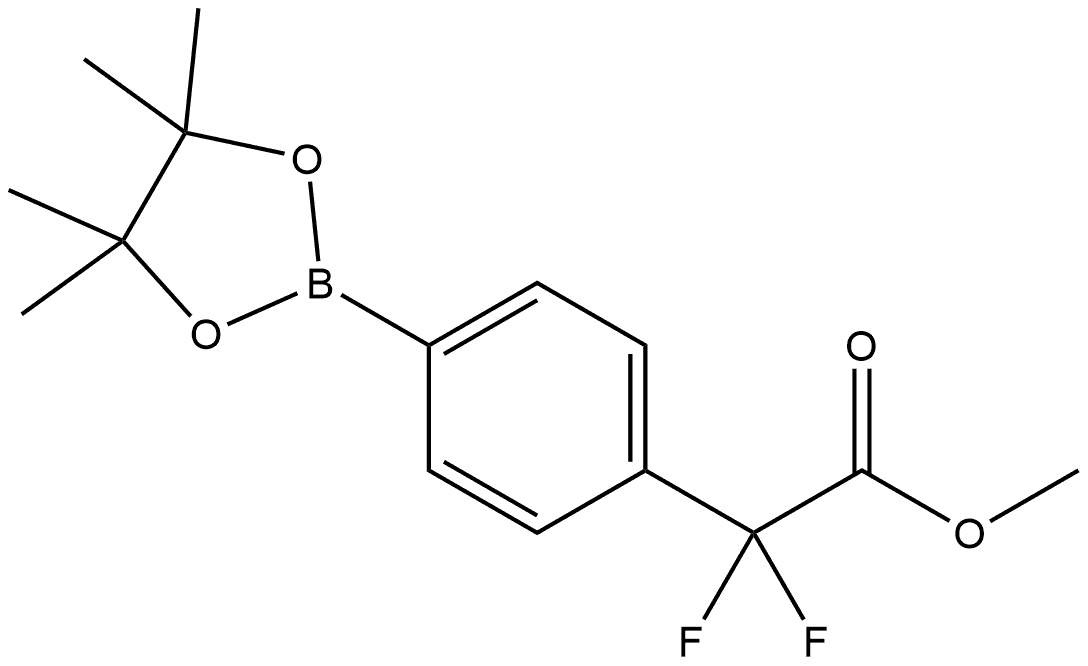 methyl 2,2-difluoro-2-[4-(tetramethyl-1,3,2-dioxaborolan-2-yl)phenyl]acetate 结构式