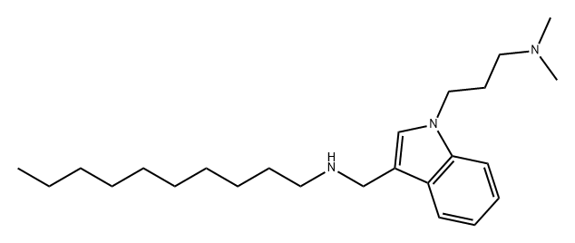 1H-Indole-3-methanamine, N-decyl-1-[3-(dimethylamino)propyl]- Structure