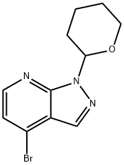 4-溴-1-(四氢2H-吡喃-2-基)-1H-吡唑并[3,4-B]吡啶 结构式