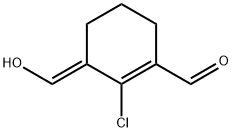 (E)-2-氯-3-(羟甲烯基)环己烯-1-甲醛, 1416808-92-8, 结构式