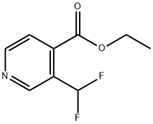 4-Pyridinecarboxylic acid, 3-(difluoromethyl)-, ethyl ester Struktur