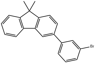 9H-FLUORENE, 3-(3-BROMOPHENYL)-9,9-DIMETHYL- 结构式