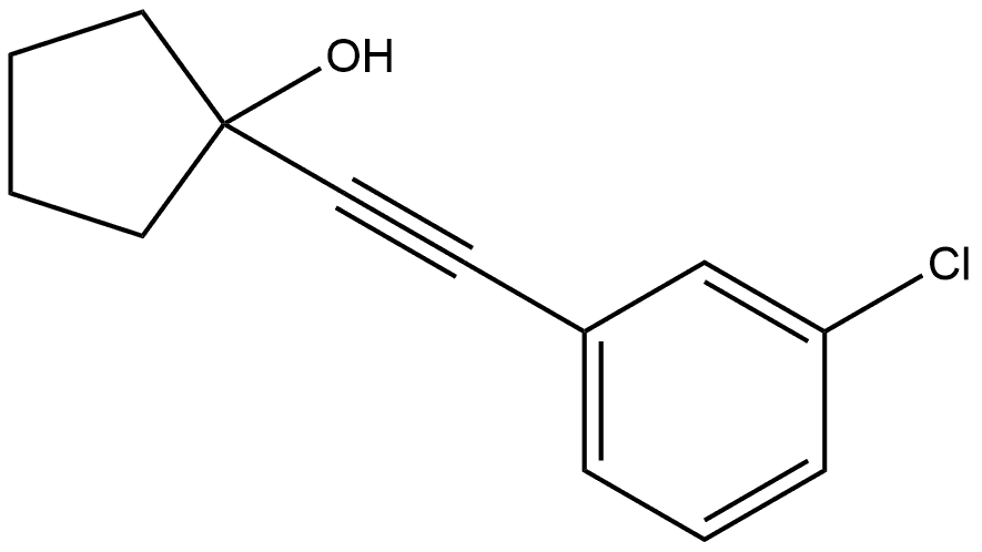 1-[2-(3-Chlorophenyl)ethynyl]cyclopentanol Structure