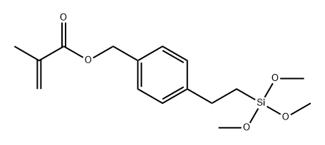 2-Propenoic acid, 2-methyl-, [4-[2-(trimethoxysilyl)ethyl]phenyl]methyl ester Struktur