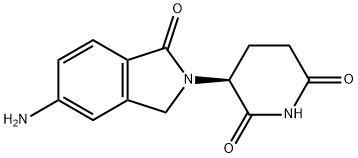 (S)-3-(5-氨基-1-氧代异吲哚啉-2-基)哌啶-2,6-二酮, 1418209-90-1, 结构式