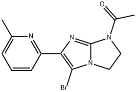 1-[5-bromo-6-(6-methyl-pyridin-2-yl)-2,3-dihydro-imidazo[1,2-a]imidazol-1-yl]-ethanone	 Structure