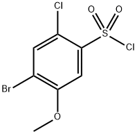 4-溴-2-氯-5-甲氧基苯磺酰氯 结构式