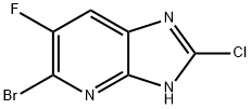5-溴-2-氯-6-氟-3H-咪唑并[4,5-B]吡啶, 1418754-24-1, 结构式
