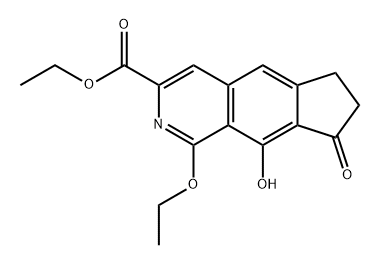 6H-Cyclopent[g]isoquinoline-3-carboxylic acid, 1-ethoxy-7,8-dihydro-9-hydroxy-8-oxo-, ethyl ester Structure