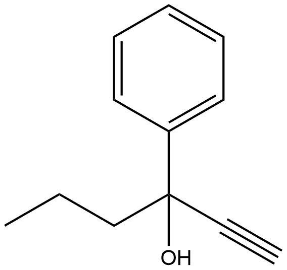 Benzenemethanol, α-ethynyl-α-propyl- Structure