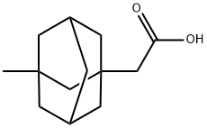 3-メチルトリシクロ[3.3.1.13,7]デカン-1-酢酸 化学構造式