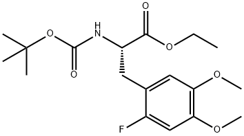 L-Tyrosine, N-[(1,1-dimethylethoxy)carbonyl]-2-fluoro-5-methoxy-O-methyl-, ethyl ester Structure