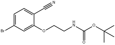 tert-Butyl (2-(5-bromo-2-cyanophenoxy)ethyl)carbamate Structure