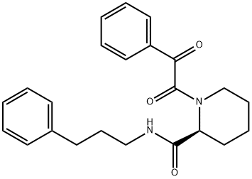 2-Piperidinecarboxamide, 1-(2-oxo-2-phenylacetyl)-N-(3-phenylpropyl)-, (2S)- Structure