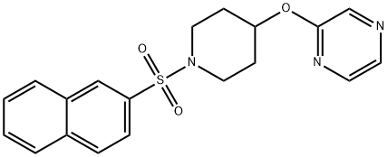 2-[[1-(2-Naphthalenylsulfonyl)-4-piperidinyl]oxy]pyrazine 结构式