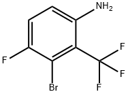 Benzenamine, 3-bromo-4-fluoro-2-(trifluoromethyl)- Structure