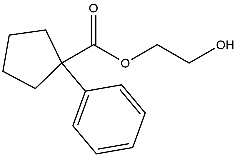 2-Hydroxyethyl 1-phenylcyclopentanecarboxylate Structure