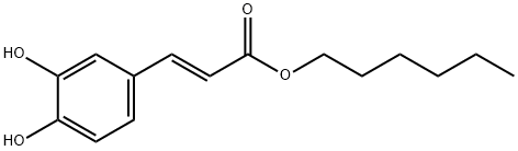 2-Propenoic acid, 3-(3,4-dihydroxyphenyl)-, hexyl ester, (2E)- Structure