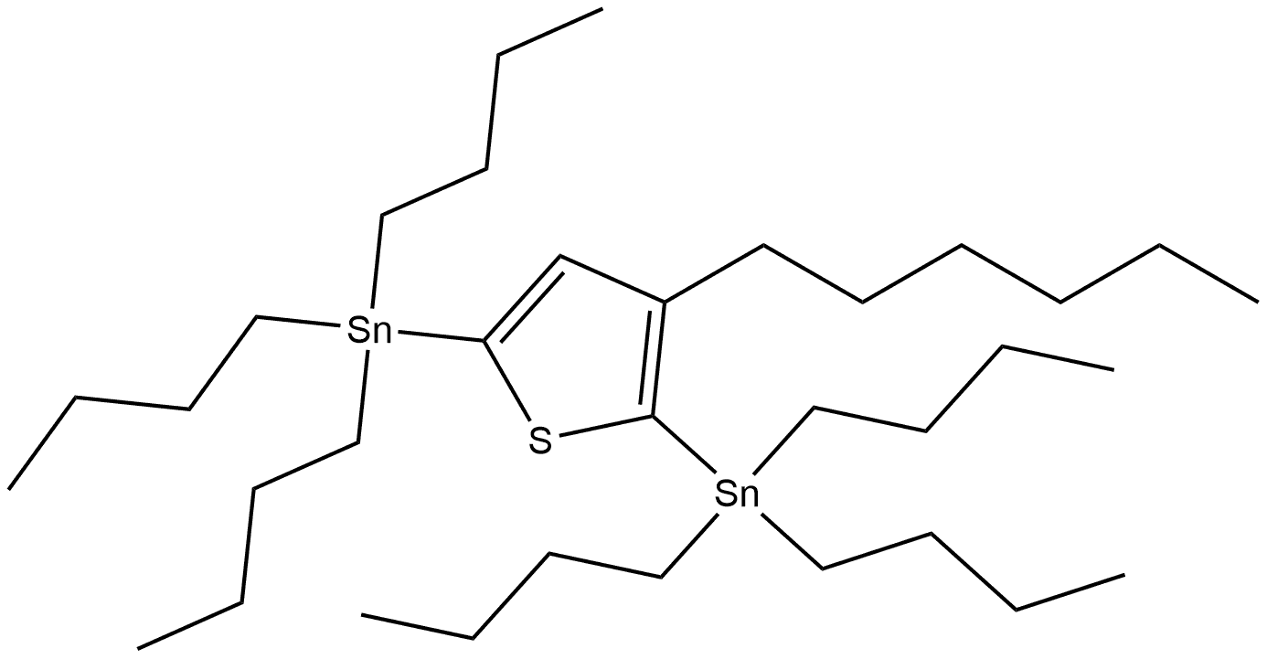 1,1′-(3-Hexyl-2,5-thiophenediyl)bis[1,1,1-tributylstannane] Struktur