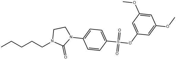 Benzenesulfonic acid, 4-(2-oxo-3-pentyl-1-imidazolidinyl)-, 3,5-dimethoxyphenyl ester 结构式