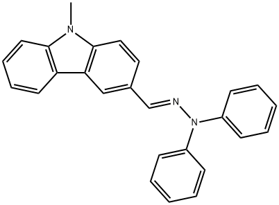 9H-Carbazole-3-carboxaldehyde, 9-methyl-, diphenylhydrazone, (E)- (9CI) Struktur